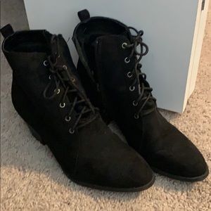 Gently Used, lace up booties